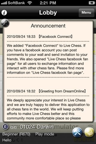 DreamOnline Live Chess